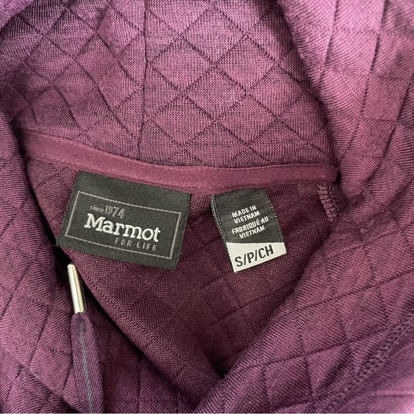 Marmot Annie Quilted Funnel Neck Sweatshirt Pullover In Purple Size S - Picture 8 of 8